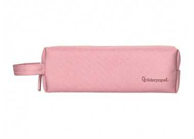 Estuche portatodo liderpapel classic rectangular con asa 210x70mm rosa