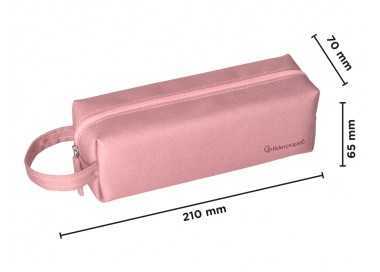 Estuche portatodo liderpapel classic rectangular con asa 210x70mm rosa Estuche portatodo liderpapel classic rectangular con asa 210x70mm rosa