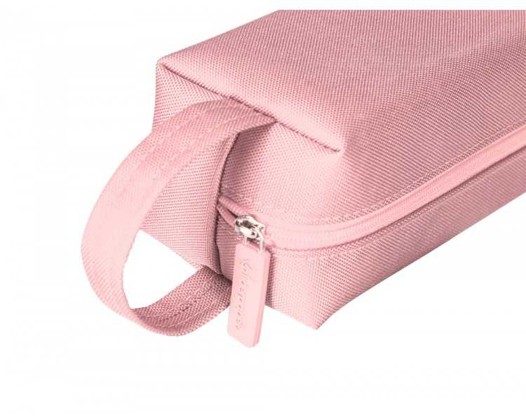 Estuche portatodo liderpapel classic rectangular con asa 210x70mm rosa