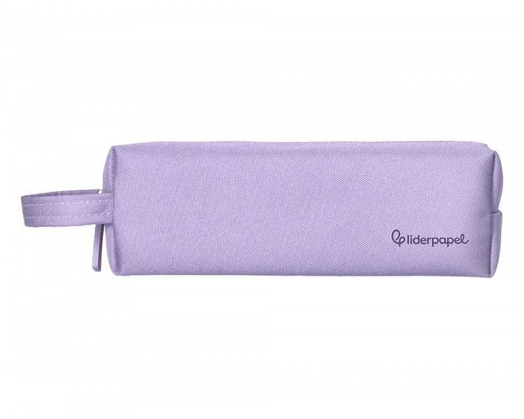 Estuche portatodo liderpapel classic rectangular con asa 210x70mm lila
