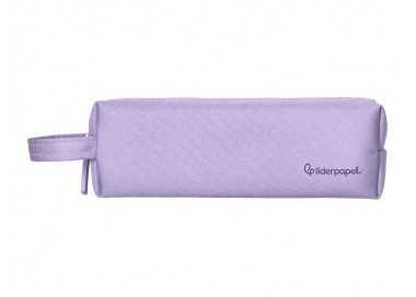 Estuche portatodo liderpapel classic rectangular con asa 210x70mm lila