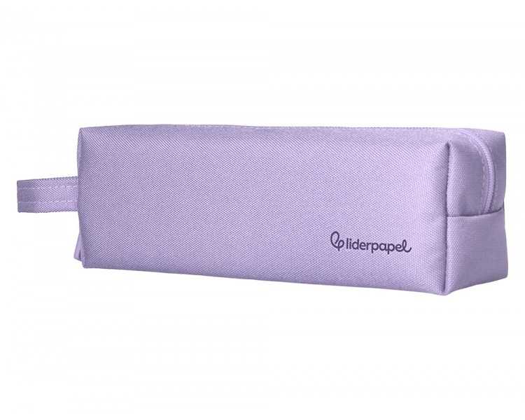 Estuche portatodo liderpapel classic rectangular con asa 210x70mm lila