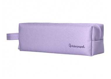 Estuche portatodo liderpapel classic rectangular con asa 210x70mm lila