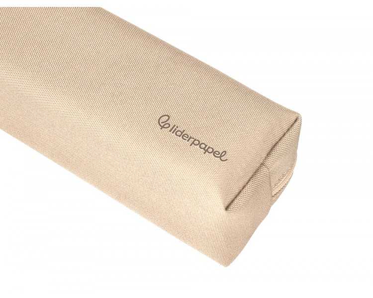 Estuche portatodo liderpapel classic rectangular con asa 210x70mm crema