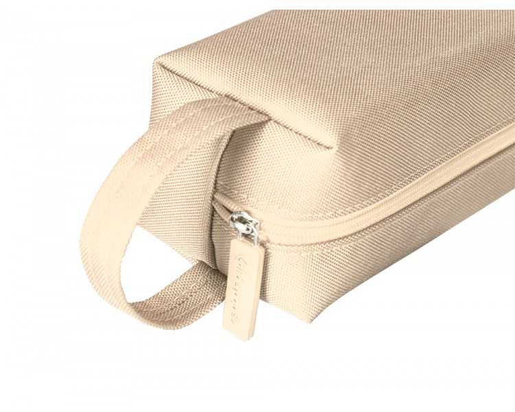 Estuche portatodo liderpapel classic rectangular con asa 210x70mm crema