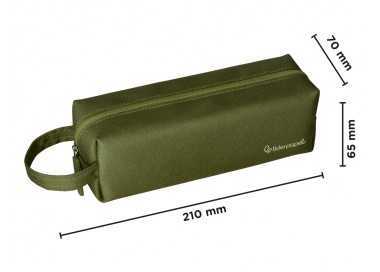 Estuche portatodo liderpapel classic rectangular con asa 210x70mm verde militar Estuche portatodo liderpapel classic rectangular con asa 210x70mm verde militar