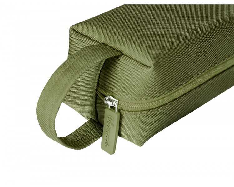 Estuche portatodo liderpapel classic rectangular con asa 210x70mm verde militar