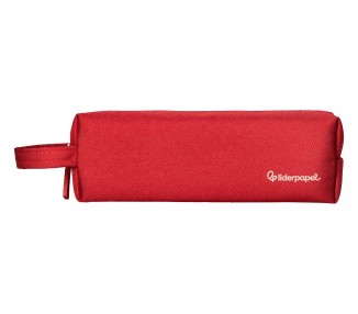 Estuche portatodo liderpapel classic rectangular con asa 210x70mm rojo