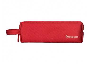 Estuche portatodo liderpapel classic rectangular con asa 210x70mm rojo