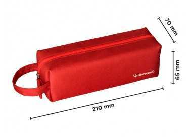 Estuche portatodo liderpapel classic rectangular con asa 210x70mm rojo