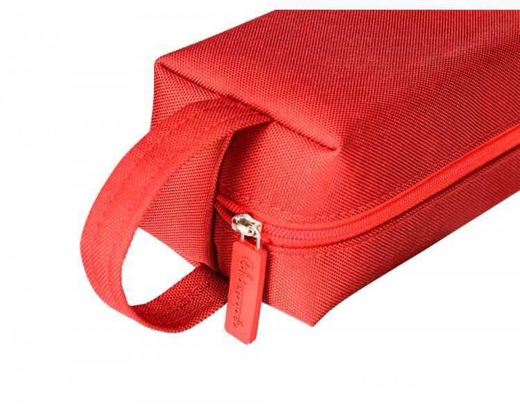 Estuche portatodo liderpapel classic rectangular con asa 210x70mm rojo