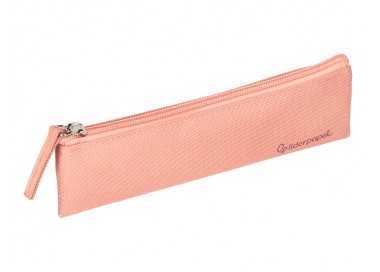 Estuche portatodo liderpapel plano estrecho una cremallera 200x60 mm rosa