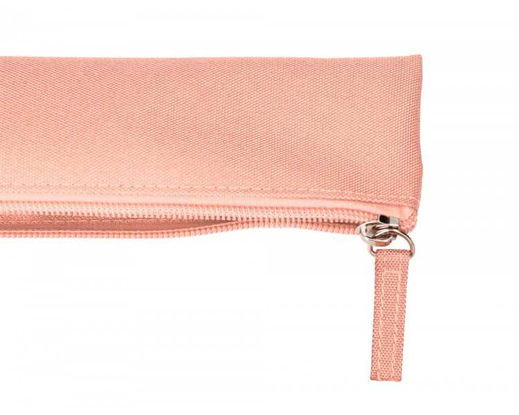 Estuche portatodo liderpapel plano estrecho una cremallera 200x60 mm rosa