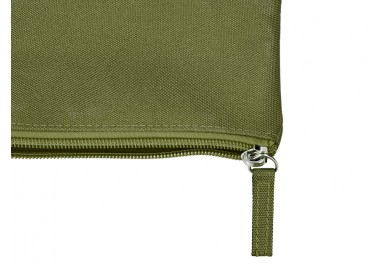 Estuche portatodo liderpapel plano ancho una cremallera 200x100 mm verde militar