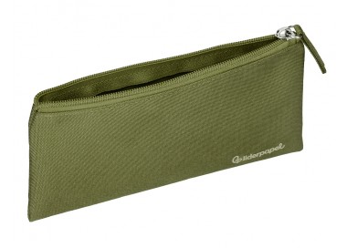 Estuche portatodo liderpapel plano ancho una cremallera 200x100 mm verde militar