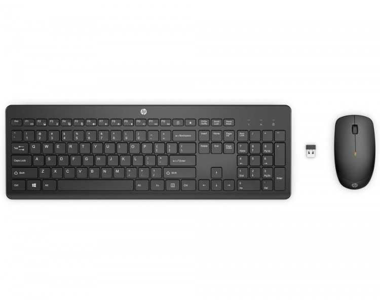 Set teclado + raton inalambrico hp combo 235 color negro