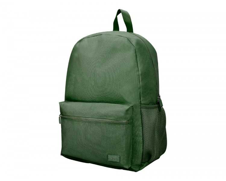 Mochila liderpapel core con compartimento lateral elastico verde militar 15 l 400x125x300 mm