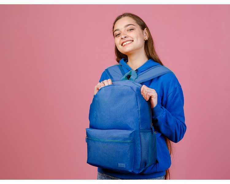 Mochila liderpapel core con compartimento lateral elastico azul marino 15 l 400x125x300 mm