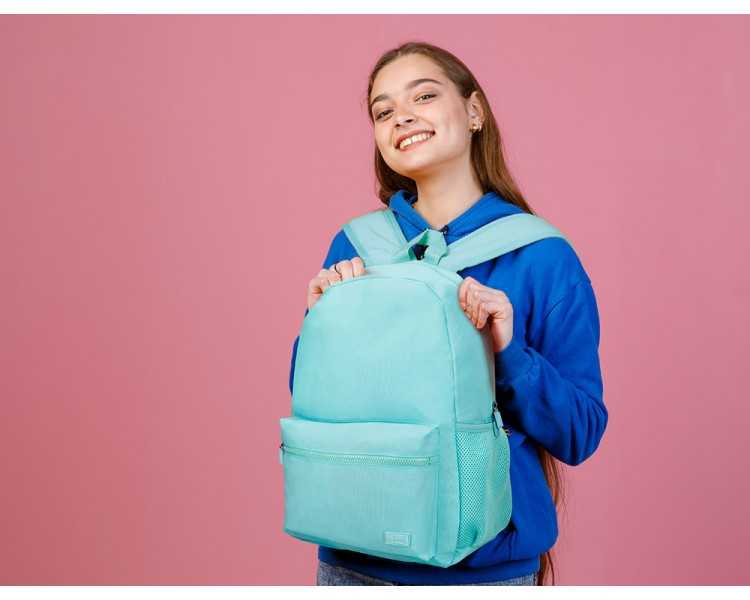Mochila liderpapel core con compartimento lateral elastico turquesa 15 l 400x125x300 mm