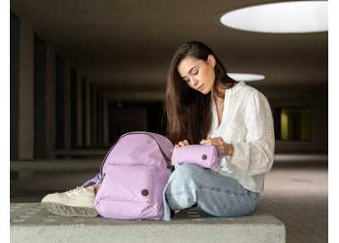 Mochila antartik basic pack con bolsillo para portatil morado 20 l 300x160x420 mm