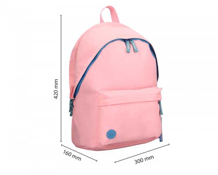 Mochila antartik basic pack con bolsillo para portatil rosa 20 l 300x160x420 mm