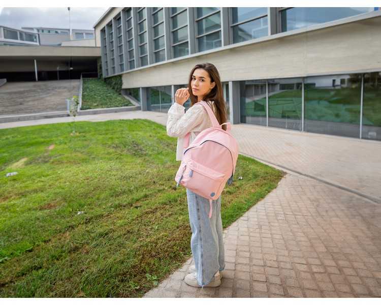 Mochila antartik basic pack con bolsillo para portatil rosa 20 l 300x160x420 mm