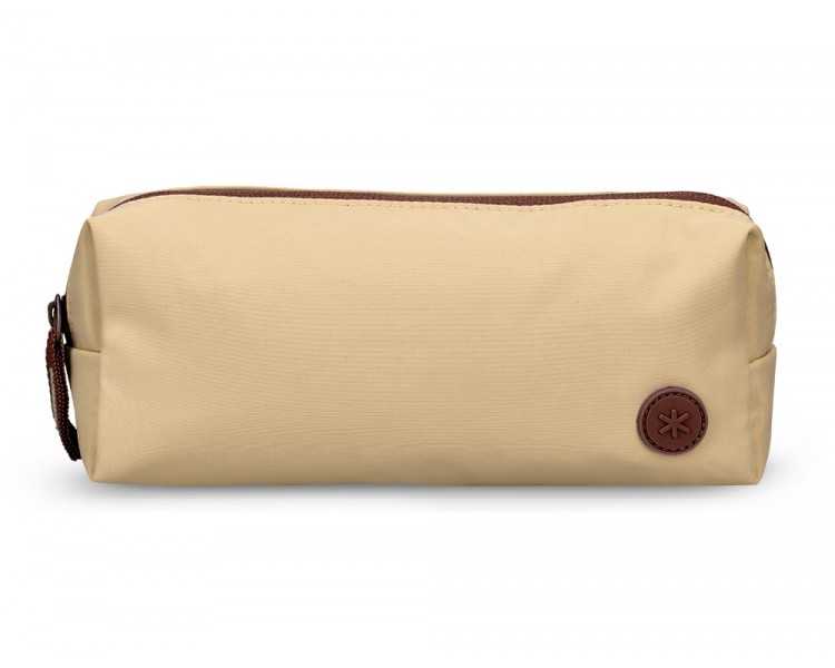 Estuche portatodo antartik basic pack 1 compartimento beige compañero mochila 80x55x210 mm