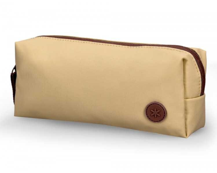 Estuche portatodo antartik basic pack 1 compartimento beige compañero mochila 80x55x210 mm