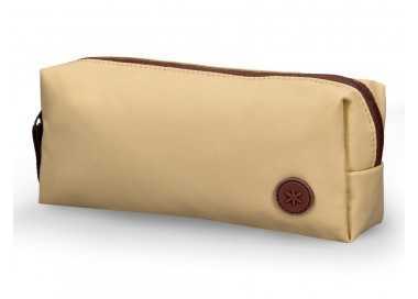Estuche portatodo antartik basic pack 1 compartimento beige compañero mochila 80x55x210 mm