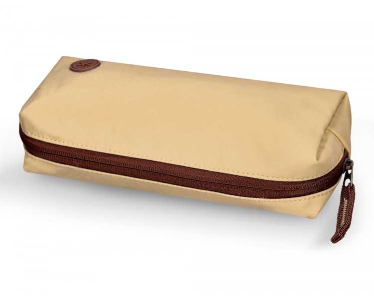 Estuche portatodo antartik basic pack 1 compartimento beige compañero mochila 80x55x210 mm