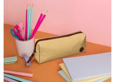 Estuche portatodo antartik basic pack 1 compartimento beige compañero mochila 80x55x210 mm