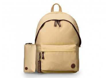 Mochila antartik basic pack con bolsillo para portatil beige 20 l 300x160x420 mm