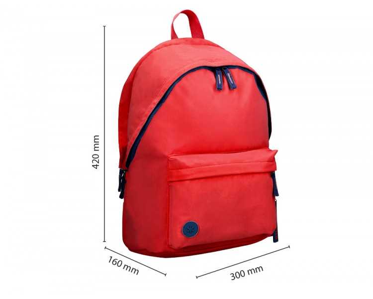 Mochila antartik basic pack con bolsillo para portatil granate 20 l 300x160x420 mm