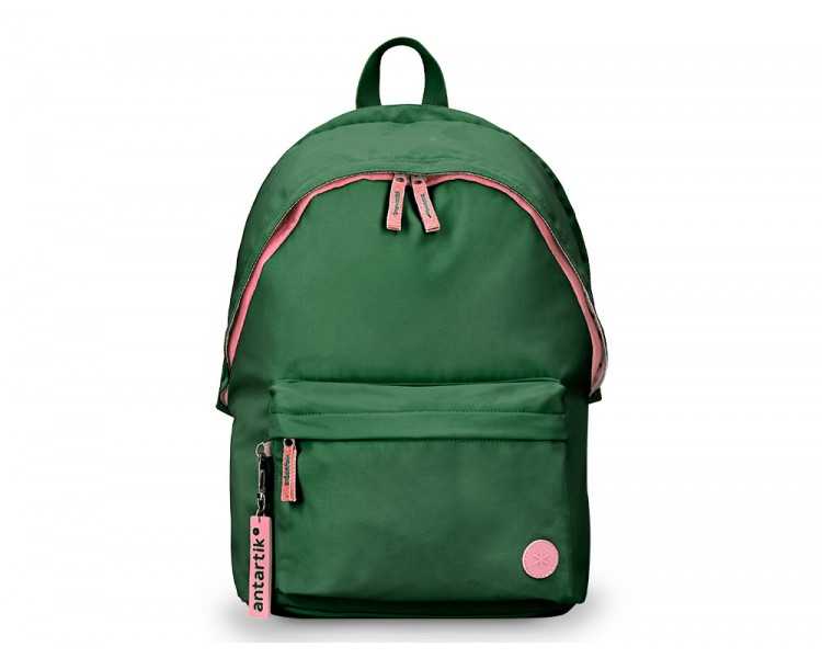Mochila antartik basic pack con bolsillo para portatil verde 20 l 300x160x420 mm