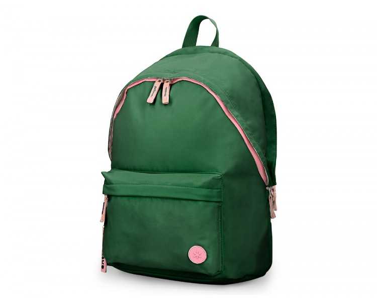 Mochila antartik basic pack con bolsillo para portatil verde 20 l 300x160x420 mm