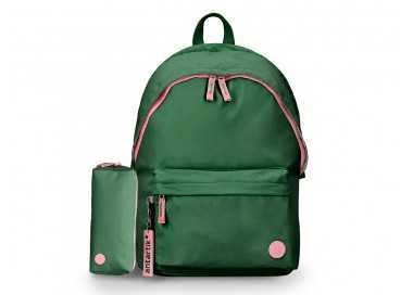 Mochila antartik basic pack con bolsillo para portatil verde 20 l 300x160x420 mm