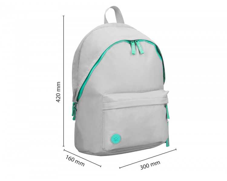 Mochila antartik basic pack con bolsillo para portatil gris 20 l 300x160x420 mm