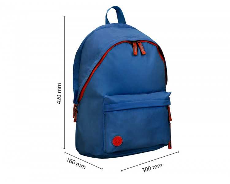 Mochila antartik basic pack con bolsillo para portatil azul marino 20 l 300x160x420 mm