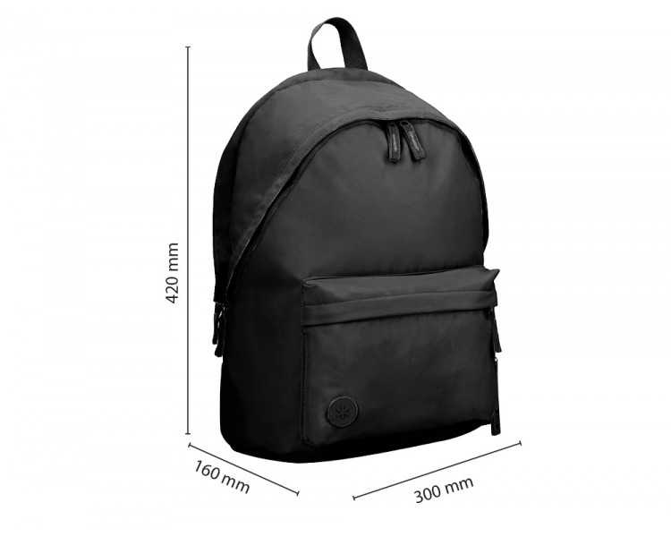 Mochila antartik basic pack con bolsillo para portatil negro 20 l 450x180x300 mm