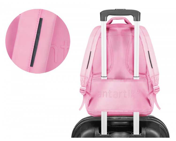 Mochila antartik fusion flex multibolsillo rosa 19 l 450x180x300 mm