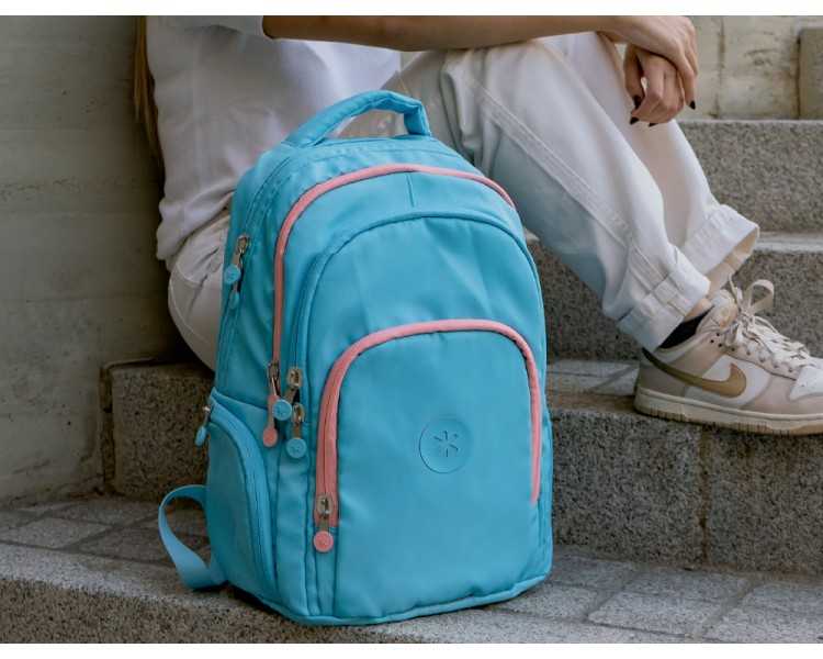 Mochila antartik fusion flex multibolsillo turquesa 19 l 450x180x300 mm