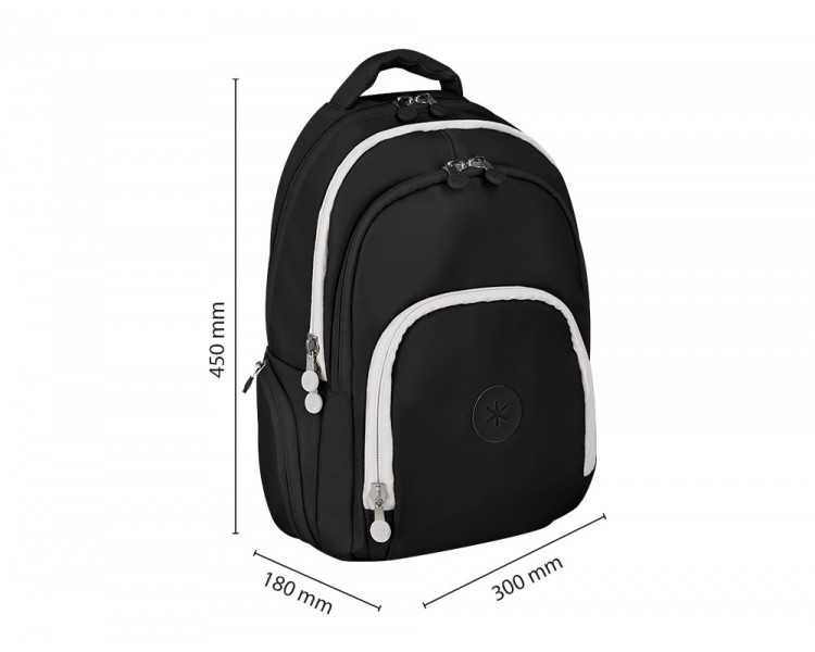 Mochila antartik fusion flex multibolsillo negro 19 l 450x180x300 mm