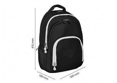 Mochila antartik fusion flex multibolsillo negro 19 l 450x180x300 mm
