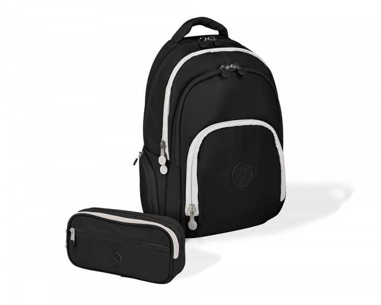 Mochila antartik fusion flex multibolsillo negro 19 l 450x180x300 mm