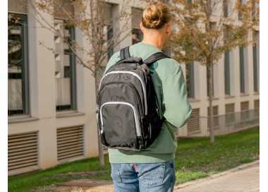 Mochila antartik fusion flex multibolsillo negro 19 l 450x180x300 mm