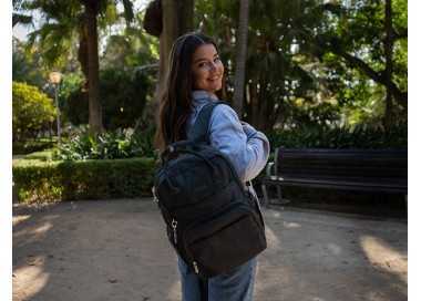Mochila antartik glow bags con acolchado para portatil 15'' negro 25 l 440x150x310 mm
