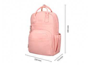 Mochila antartik glow bags con acolchado para portatil 15'' rosa 25 l 440x150x310 mm