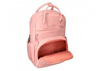 Mochila antartik glow bags con acolchado para portatil 15'' rosa 25 l 440x150x310 mm