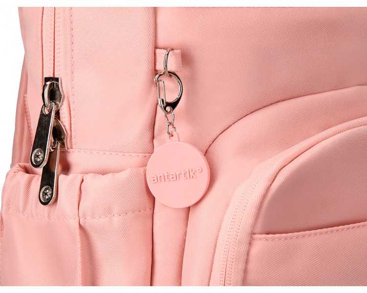 Mochila antartik glow bags con acolchado para portatil 15'' rosa 25 l 440x150x310 mm