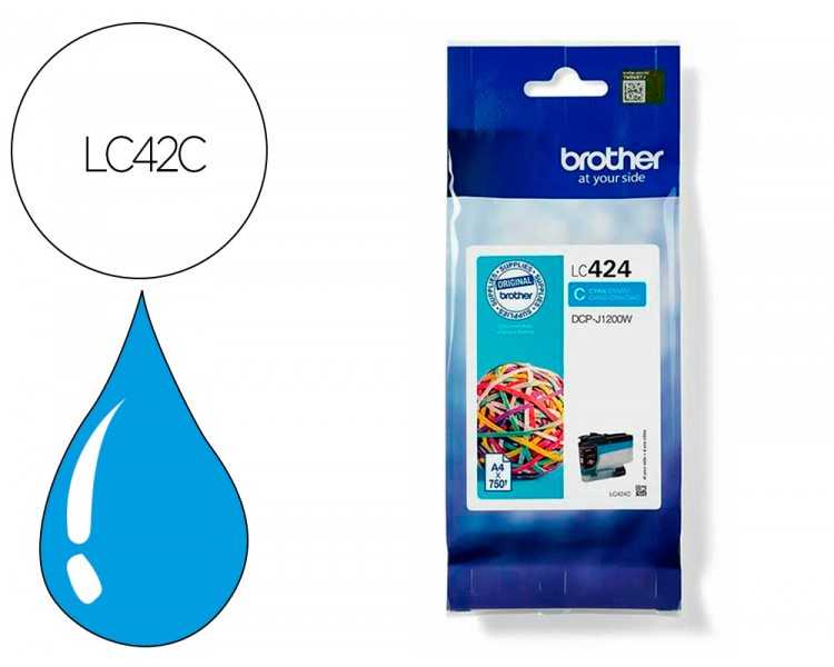 Ink-jet brother lc424c dcp-1200w cian 750 paginas